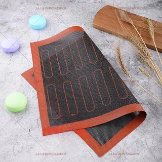 แผ่นรองอบซิลิโคนตาข่ายกฉนวนกันความร้อนระบายForbake แผ่นรองอบคุกกี้ 30X40cm แผ่นซิลิโคนรองอบFood Grade ไฟเบอร์กลาสแบบมีรู
