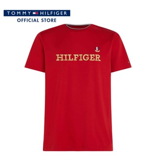 Tommy Hilfiger เสื้อยืดแขนสั้นผู้ชาย รุ่น MW0MW31531 XMP - สีแดง