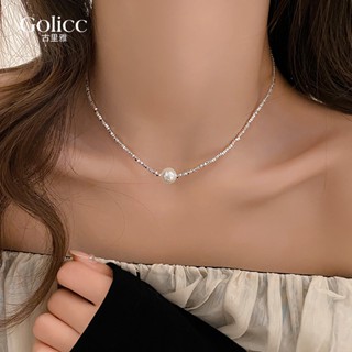 💞ขายใหญ่💞ไข่มุกหักสร้อยคอเงินผู้หญิงจี้หรูหรา Niche High-end Clavicle CHAIN ​​2023 ใหม่ระเบิดสร้อยคออุปกรณ์เสริม