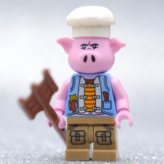 LEGO Pigsy Blue Vest Monkie Kid - LEGO เลโก้ มินิฟิกเกอร์ ตัวต่อ ของเล่น