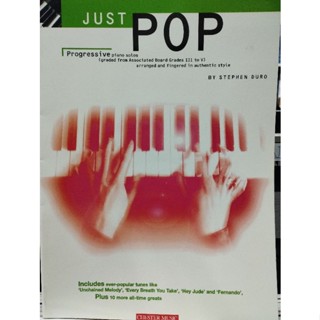 JUST POP PROGRESSIVE PIANO SOLOS9780711964389