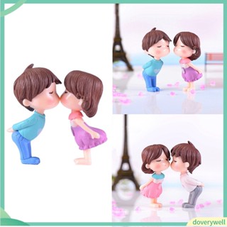 (Doverywell) 2 ชิ้น Kiss ตุ๊กตาจิ๋วสำหรับตกแต่งสวน