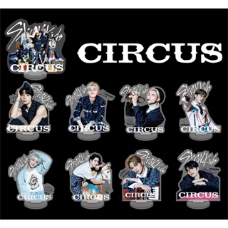 Stray kids ใหม่ CIRCUS&gt; ขาตั้งการ์ดอะคริลิค แบบสองด้าน BANG CHAN  CHANGBIN  FELIX  HAN  HYUNJIN  I.N  LEE KNOW  SEUNGMIN