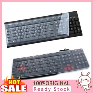 [B_398] 1Sheet Keyboard Protector Transparent Keys Antifouling Desktop Keyboard Film for Home