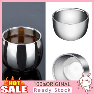 [B_398] Portable Double Wall Stainless Cup Heat Insulation Tea Mug Bowl