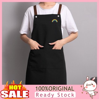 [B_398] Cooking Apron Waterproof Wide with Pockets Oil PVC Apron for Home