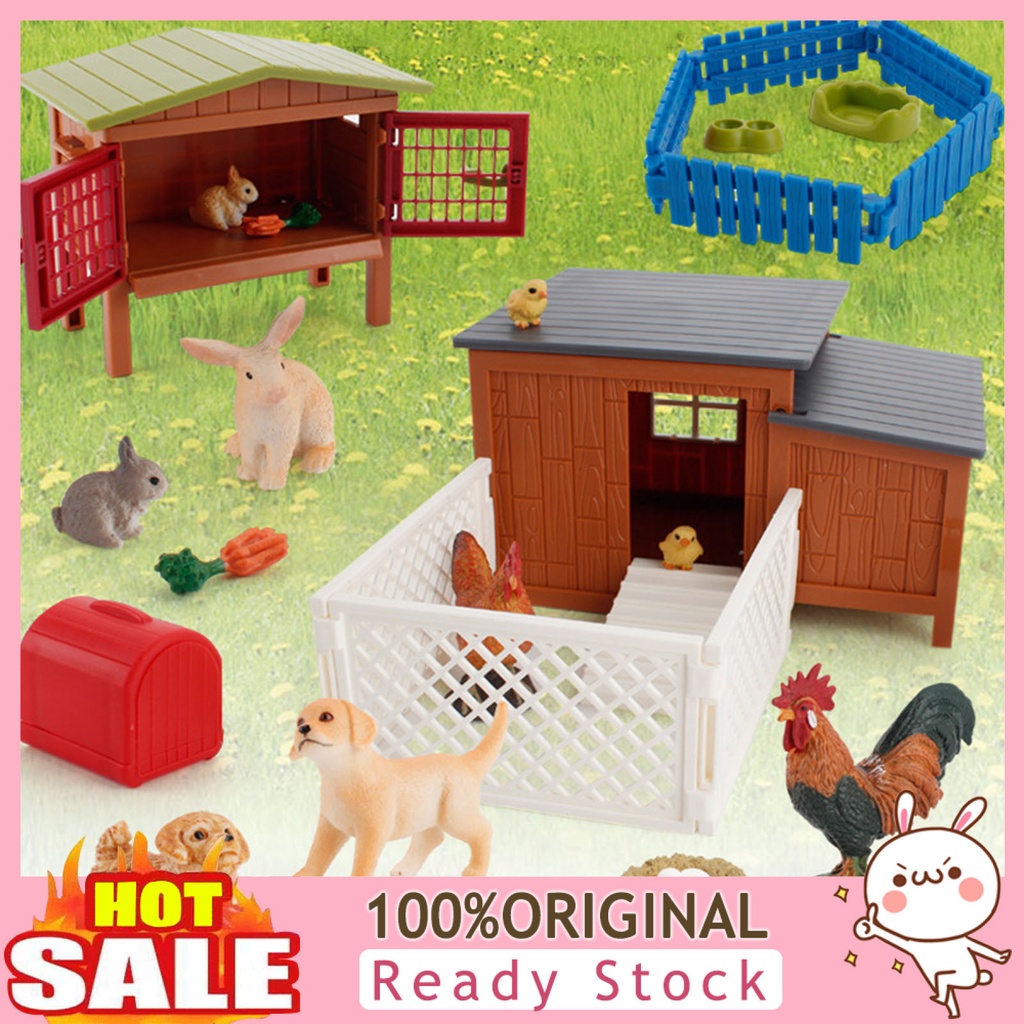 Others 114 บาท [B_398] Chicken Nest Figurine Exquisite Educational Farm House Model Figure for Gift Mom & Baby