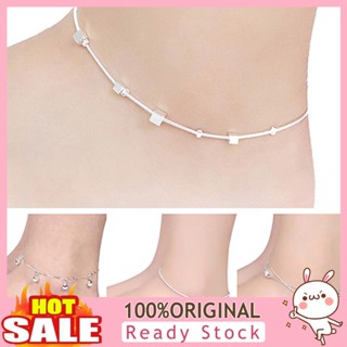 [B_398] Anklet Exquisite Adjustable Women Heart Beads Pendant Bracelet for Shopping