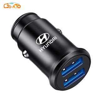 GTIOATO ที่ชาร์จในรถ หัวชาร์จเร็ว ที่ชาร์จแบตในรถยนต์ 2พอร์ต USB 12-24V สำหรับ Hyundai H1 Staria Creta Elantra Accent Veloster Tucson Sonata