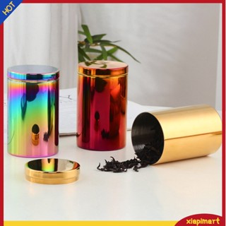 [xiapimart] กล่องเก็บใบชา สเตนเลส ทรงกระบอก ขนาด 200 มล.