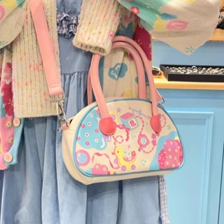 ☜Lutra Jump "babyhood" กระเป๋าโท้ทพิมพ์ลาย crossbody กระเป๋าบอสตัน