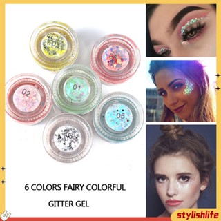 {stylishlife} Fairy Colorful Glitter Gel Highlight Women Makeup Eye Lip Face Cosmetic