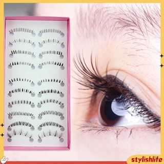 {stylishlife} 10 Pairs Different Lower Under Bottom Eye Lashes Extension False Eyelashes