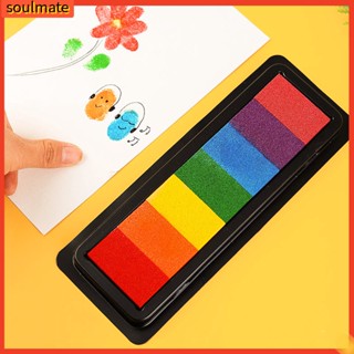 (soulmate) แผ่นหมึก แห้งเร็ว หลากสี 7 สี สําหรับโรงเรียน DIY