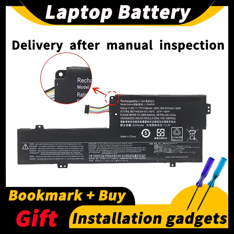 For Lenovo Zhaoyang K43-80 Wei6-14IKB Wei6-14IKB07 V530S-14IKB L17M3P61 L17L3P61 11.58V 36wh/3108mAh