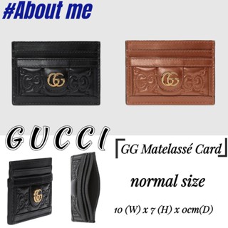 กุชชี่แท้ Gucci GG Matelassé Card Holder Womens Card Holder New