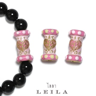 Leila Amulets ตะกรุด หล่อ นะอกแตก รุ่นแรก Baby Leila Collection 03 (พร้อมกำไลหินฟรีตามรูป)