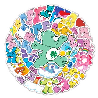 🚀Swoan59🚀Care Bears 50 ชิ้น สติกเกอร์รูปหมี ซีรี่ย์ สำหรับตกแต่งกระเป๋าเดินทาง แล็ปท็อป สเก็ตบอร์ด