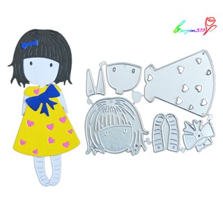 【AG】Metal Cutting Die Cute Cartoon Girl Scrapbooking Photo Album Card Stencil