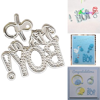 【AG】DIY Craft Boy Girl Letter Carbon Steel Cutting Die Stencils Scrapbook Decor