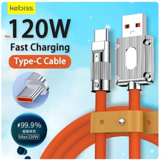 2 เมตร 120W 6A Super Fast Charge Type C สายซิลิโคนเหลวสายด่วนชาร์จ USB สำหรับ IP Phone Huawei Charger