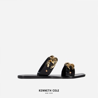 KENNETH COLE รองเท้าแตะผู้หญิง รุ่น NAVEEN CHAIN JELLY สีดำ ( SAN - KLF107901-001 )