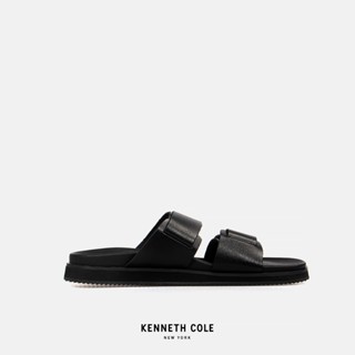 KENNETH COLE รองเท้าแตะผู้ชาย รุ่น STEEL DBL SANDAL สีดำ ( SAN - MKS2011LE-001 )