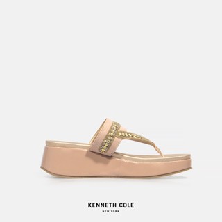 KENNETH COLE รองเท้าแตะผู้หญิง รุ่น PREENA JEWEL THONG สีน้ำตาล ( SAN - RSRL22PJT66-062 )