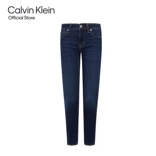 Calvin Klein กางเกงยีนส์ผู้หญิง ทรงเอวกลาง เข้ารูป Mid Rise Skinny Ankle รุ่น J219160 1BJ - สีน้ำเงินเข้ม