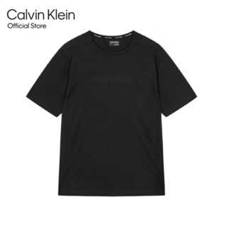 CALVIN KLEIN เสื้อยืดผู้ชายทรง Regular  รุ่น 4MS3K107 001 - สีดำ