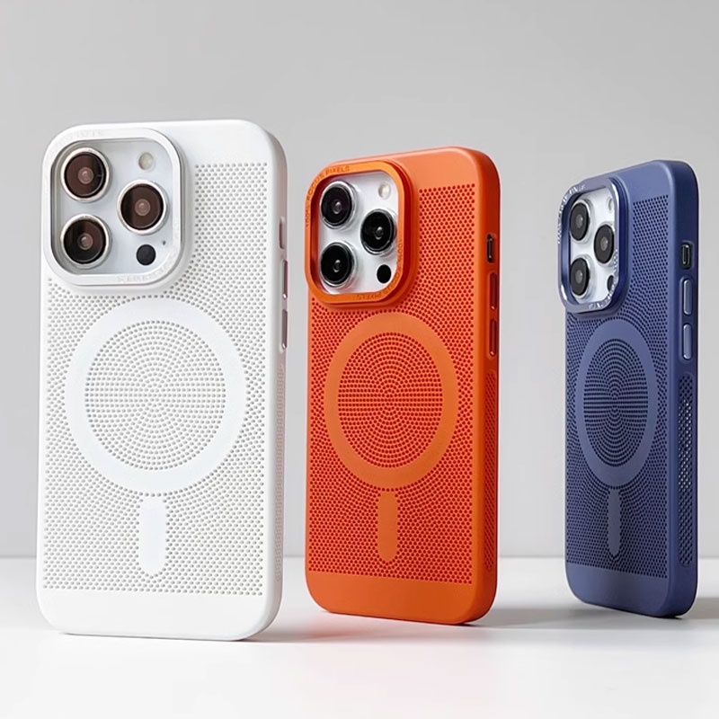 กรุงเทพฯ เครื่องปรับอากาศ CASE เคส ไอโฟน iPhone 15 14 13 12 11 Pro PLUS Max แรงดึงดูดของแม่เหล็ก #38
