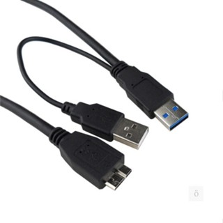 สายเคเบิลเชื่อมต่อฮาร์ดดิสก์ USB 3.0 0.5 เมตร หัวคู่ เป็น Micro-b