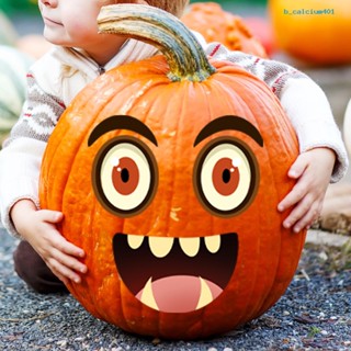 Calcium Halloween Pumpkin Cartoon Expression Sticker Waterproof PVC Self-adhesive Household Furniture Wall Decoration