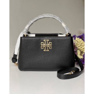 👜🥳New Tory Burch Britten Micro Pebble Leather Satchel Crossbody Bag