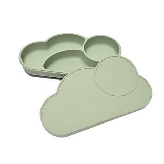 จานซิลิโคนรูปเมฆ GRANDMOM Cloud Plate สีเขียว