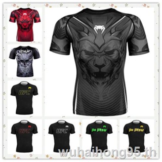 Ufc เสื้อยืดแขนสั้น พิมพ์ลายมวยไทย№◑♣เสื้อกีฬามวย MMA แบบแห้งเร็ว สําหรับออกกําลังกาย