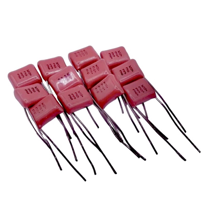 C Mylar ตัวเก็บปะจุ Capacitor Mylar ตัวเก็บปะจุ 333K/630V ซีไมล่า คาปาซิเตอร์ (แพ็ค 10ตัว) มีของพร้อ