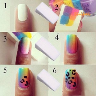 HOT_ ฟองน้ำทาเล็บ 8 ชิ้นสำหรับเจลแต่งเล็บอะคริลิกดูแลเล็บ DIY เครื่องมือยูวี