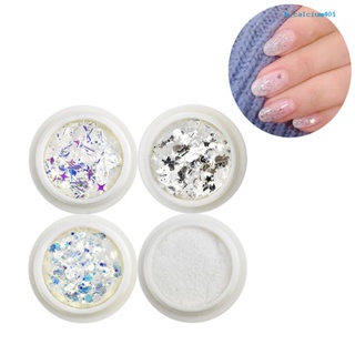 Calciummj Five-pointed Star Moon Heart Manicure Sequins Glitter Mixed DIY Nail Art Decor