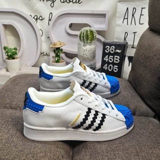 Adidas Clover Originals Superstar Shell Head Classic รองเท้าผ้าใบลําลอง เหมาะกับการเล่นกีฬา