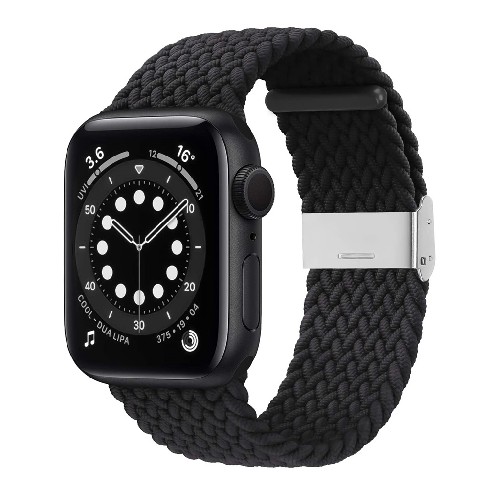 ☈✚☋Solo Loop Stretchable Elastics Bands for Apple Watch SE 6 Band 40mm 44mm Braided Sport Wristband for iWatch 5/4/3/2/1