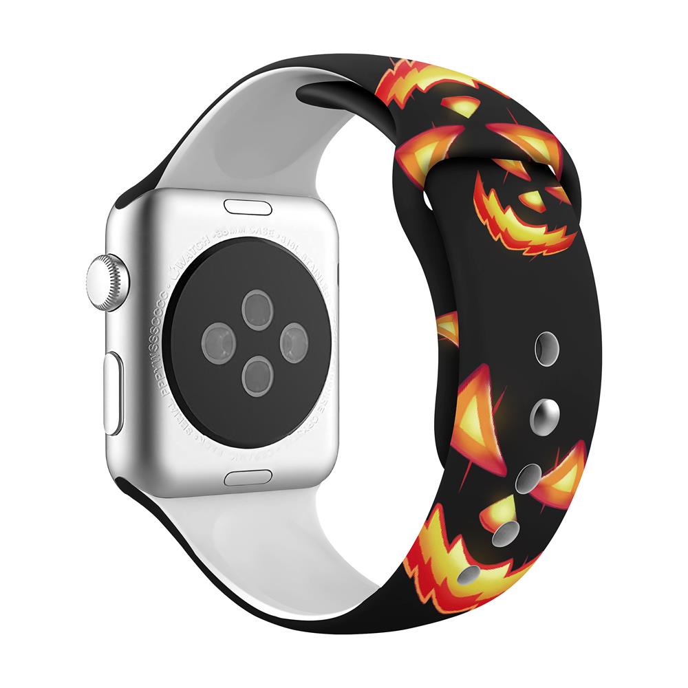 ﹍☄✧Halloween Strap for Apple Watch Ultra 49mm 45mm 44mm 40 42 41 38 Silicone Christmas Band Sport bracelet iWatch series