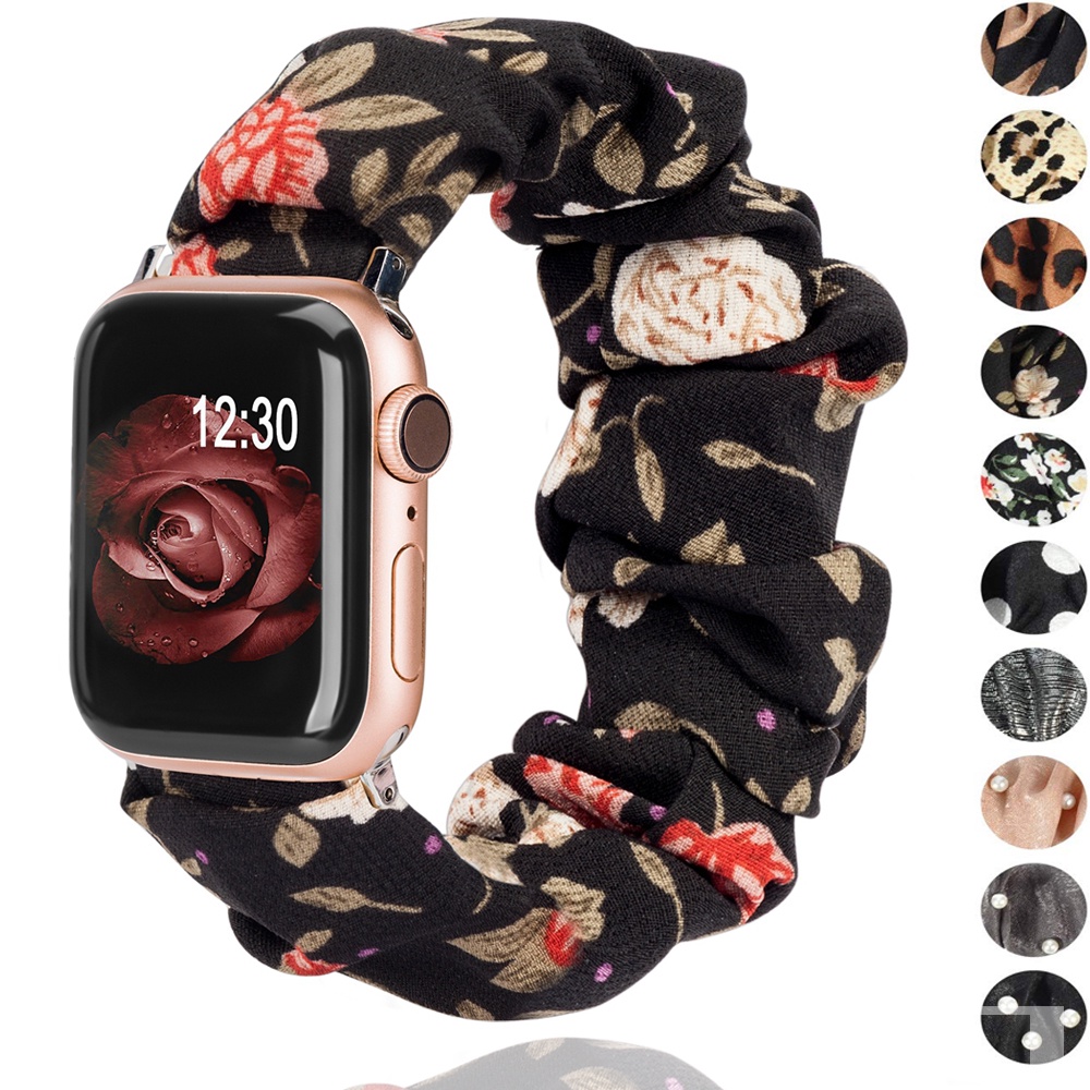 ❖◎✑Scrunchie Strap for apple watch 6 band 44mm 40mm iwatch bands 42mm 38mm women correa bracelet watchband for series 5