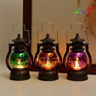 【AG】LED Lamp High Durability Creative Pattern Shatterproof Non-glaring Wide Enhance Atmosphere PET Halloween Print Lamp