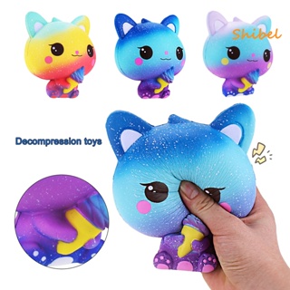 HOT_ ของเล่นบรรเทาความเครียด Multi-Color Squishy Cat Decompression Toy ของเล่นเด็ก