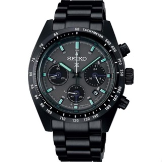 Seiko ไซโก้ PROSPEX SPEEDTIMER ดูผู้ชาย โครโนกราฟแสงอาทิตย์ The Black Series SBDL103 w1308