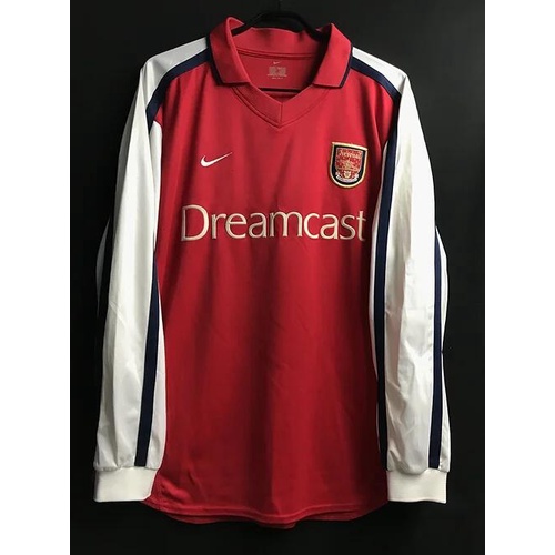 Gaopin 2000/2002 เสื้อยืดแขนยาว ลายทีมชาติฟุตบอล Arsenal สไตล์เรโทร