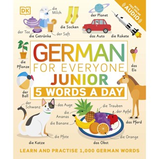 NEW! หนังสืออังกฤษ German for Everyone Junior 5 Words a Day : Learn and Practise 1,000 German Words [Paperback]