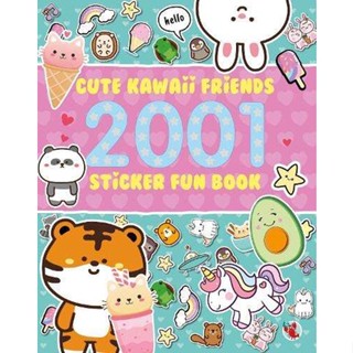 NEW! หนังสืออังกฤษ Cute Kawaii Friends 2001 Sticker Book [Paperback]