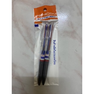 ปากกา ปากกาหมึกน้ำมัน TCP-01B แบบกด 2สี น้ำเงิน แดง(1ซองแพ็ค 2 ด้าม) Pencom